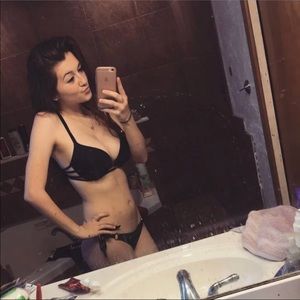 black strappy bikini top